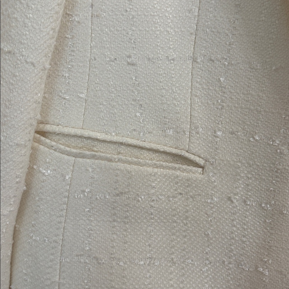 Ann Taylor Elegant Hutton Textured Ivory Blazer - Picture 6 of 13
